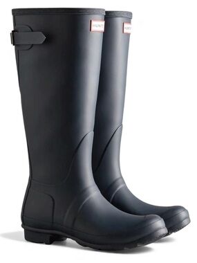 Hunter Boots Women’s Original Tall Adjustable Back Navy Rain Boots - Size 9/40